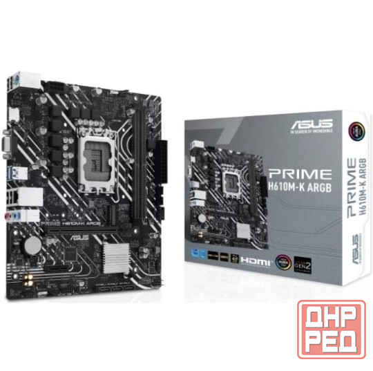 Материнская плата Asus Prime H610m-K Argb (Lga1700, Matx) (арт-8039) Макеевка - изображение 1