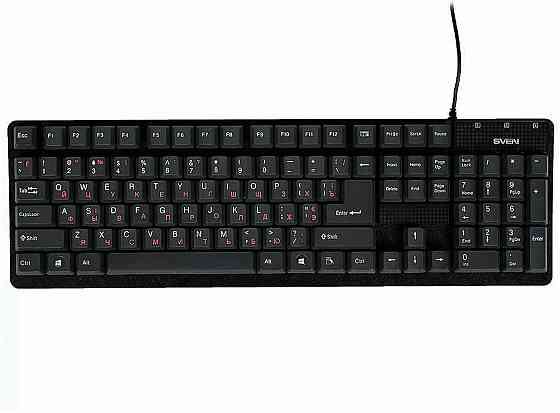 Клавиатура Sven проводная Standard 301, Usb, 104 клавиши, черная (Sv-03100301ub) (арт-2498) Макеевка