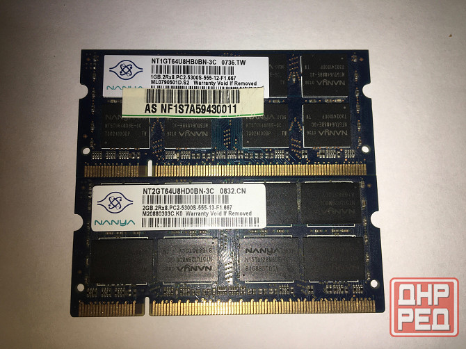 DDR2 для ноутбука 3GB (1GB + 2GB) Nanya Донецк - изображение 1