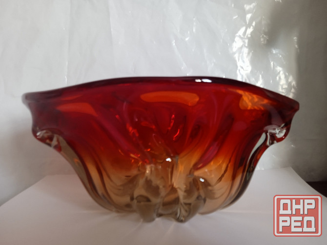 Ваза конфетница толстое рубиновое стекло. Донецк - изображение 6