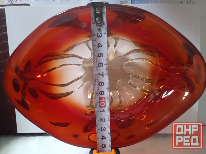 Ваза конфетница толстое рубиновое стекло. Донецк - изображение 4