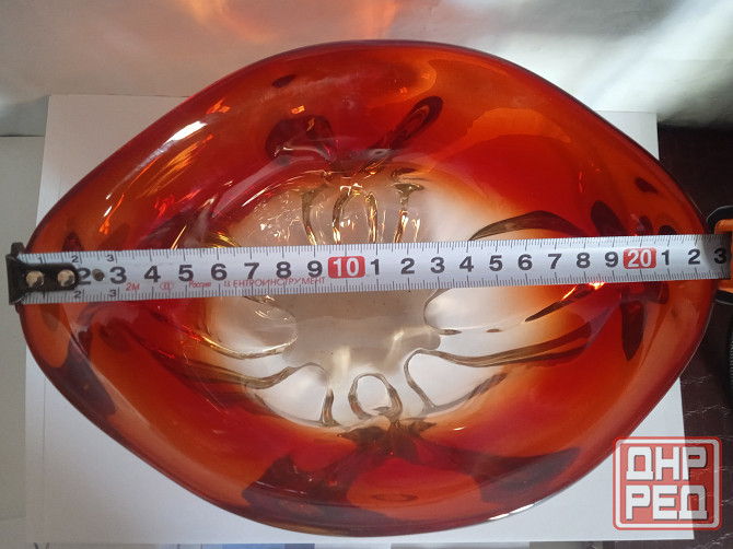 Ваза конфетница толстое рубиновое стекло. Донецк - изображение 5