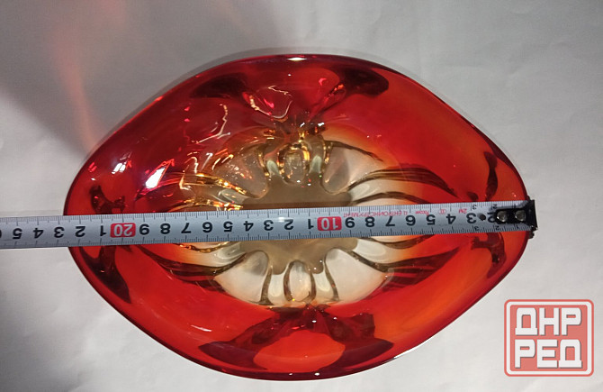 Ваза конфетница толстое рубиновое стекло. Донецк - изображение 6