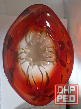 Ваза конфетница толстое рубиновое стекло. Донецк - изображение 3