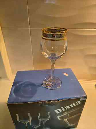Набор бокалов для вина с декором Diana 230 мл, 6 шт. Новые Донецк