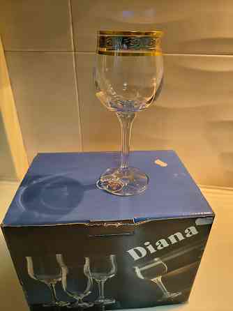 Набор бокалов для вина с декором Diana 230 мл, 6 шт. Новые Донецк