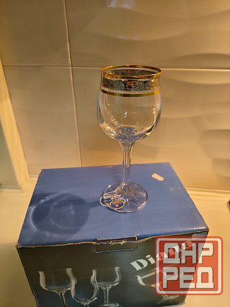 Набор бокалов для вина с декором Diana 230 мл, 6 шт. Новые Донецк - изображение 4