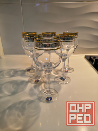 Набор бокалов для вина с декором Diana 230 мл, 6 шт. Новые Донецк - изображение 1