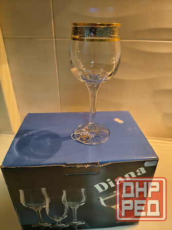 Набор бокалов для вина с декором Diana 230 мл, 6 шт. Новые Донецк - изображение 5