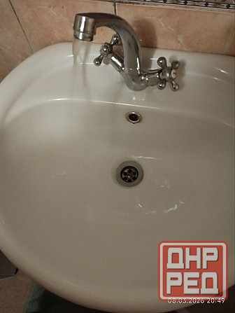 Раковина с пьедесталом, для ванной, керамическая Макеевка - изображение 2