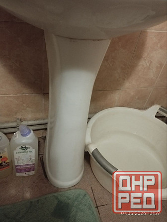 Раковина с пьедесталом, для ванной, керамическая Макеевка - изображение 3