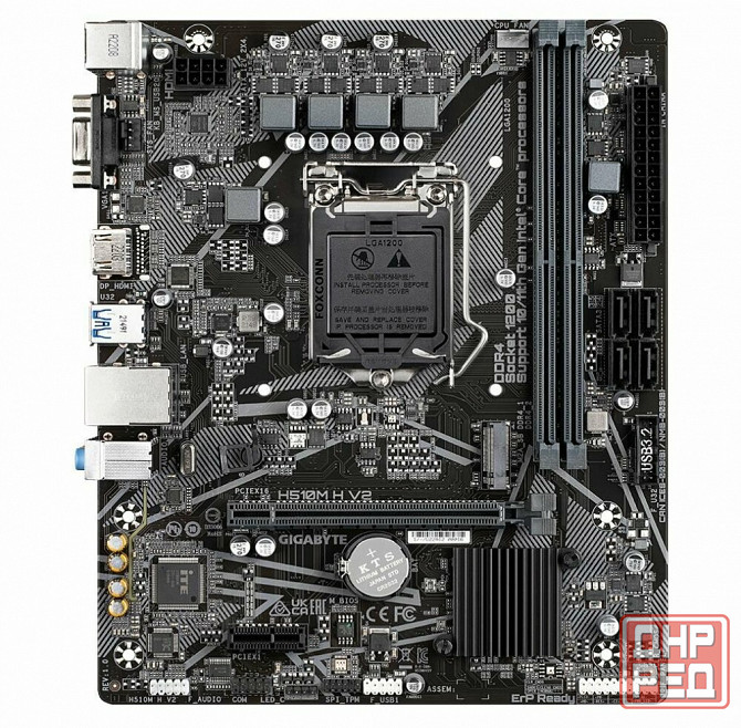 Материнская плата Gigabyte H510m H V2, Socket 1200, Intelh470, 2xddr4, Matx, Rtl (арт-5755) Макеевка - изображение 2