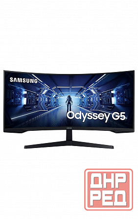Игровой монитор 34" Samsung Odyssey G5 C34g55twwi, 3440х1440, 165 гц, Va, изогнутый, черный (Lc34g55 Макеевка - изображение 1