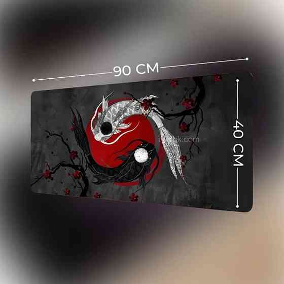 Большой коврик для мыши "красный инь-ян" 90х40 см (арт-6327) Донецк
