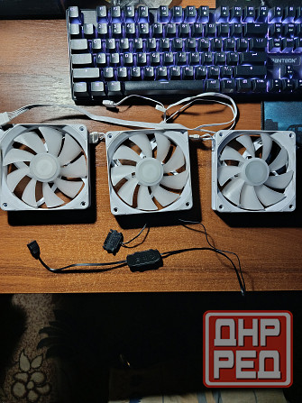 3 argb Вентилятора + Хаб контроллер Донецк - изображение 1