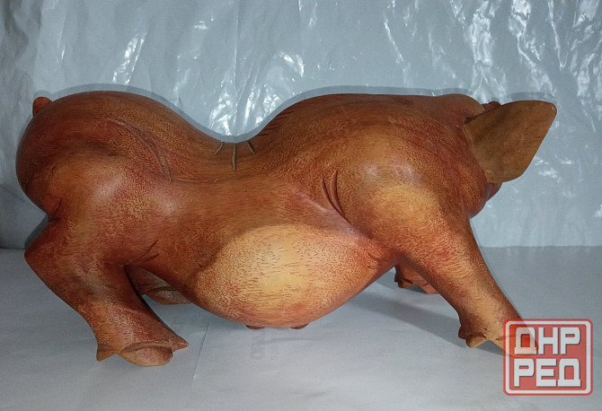 Большая деревянная скульптура дикая свинья. Донецк - изображение 3