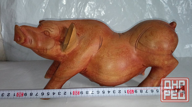 Большая деревянная скульптура дикая свинья. Донецк - изображение 5