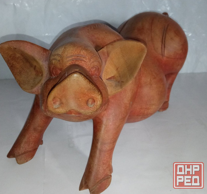 Большая деревянная скульптура дикая свинья. Донецк - изображение 2