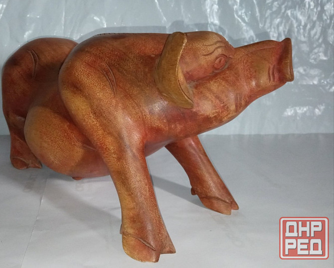 Большая деревянная скульптура дикая свинья. Донецк - изображение 4