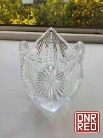 Хрустальная салатница (конфетгица) ссср ладья Донецк