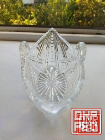 Хрустальная салатница (конфетгица) ссср ладья Донецк - изображение 3