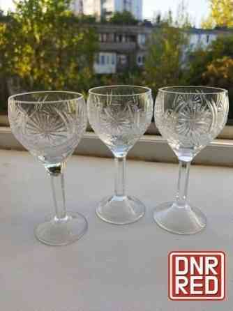 Набор хрустальных рюмочек на ножке ссср Донецк