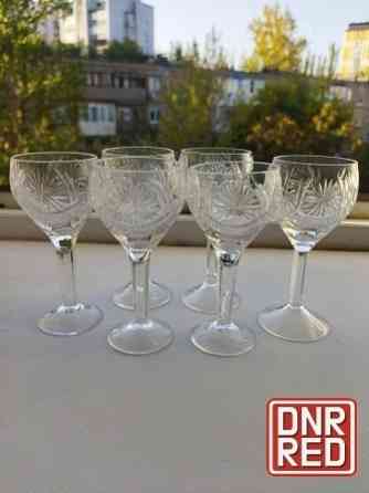 Набор хрустальных рюмочек на ножке ссср Донецк