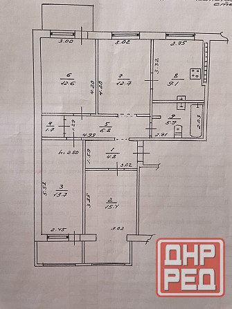 4-комн. кв., евро, Ленинский пр-кт, за "Обжорой" Донецк - изображение 1