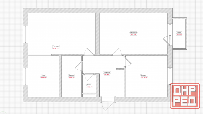 3-комн 75 м² в кирпичной сталинке в центре пр. Гурова 7 Донецк - изображение 12