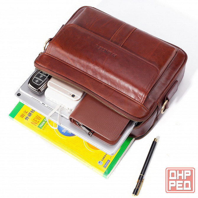 Мужская сумка барсетка на плечо из натуральной кожи Донецк - изображение 6