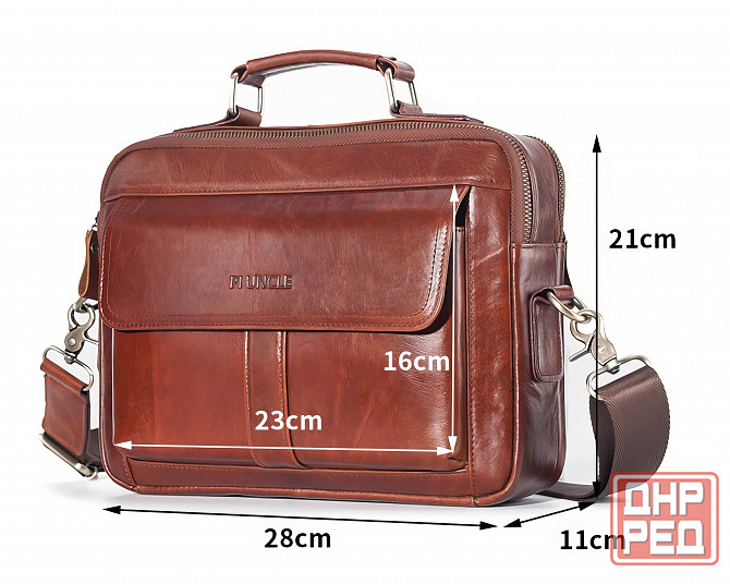 Мужская сумка барсетка на плечо из натуральной кожи Донецк - изображение 8