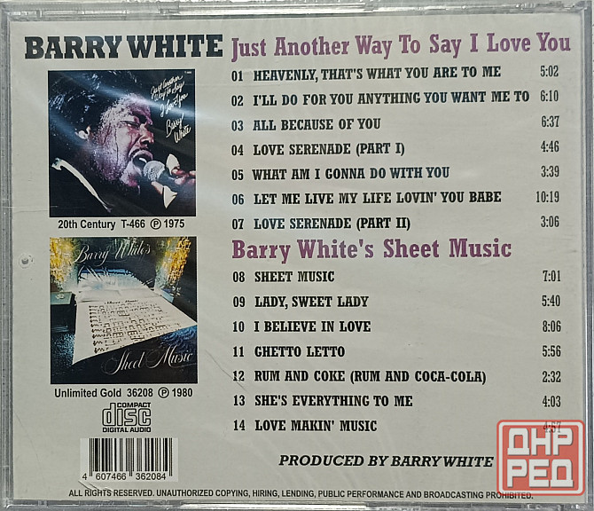 CD диск Barry White - Just Another Way To Say I Love You - Донецк - изображение 2