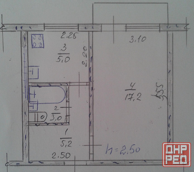 Однокомнатная квартира в Кировске лнр Кировск - изображение 1