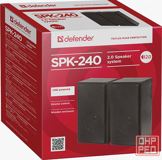 Колонки Defender Spk-240 2.0 Black (2x3 вт, Usb пит, раз. д. науш.) 65224 (арт-9446) Донецк - изображение 3