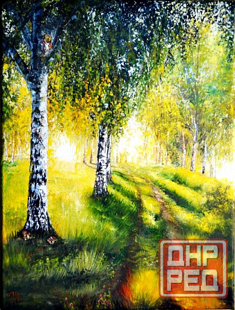 Купить картину "Березовая роща" живопись, 30*40 см, летний лес, пейзаж, весна Донецк - изображение 1