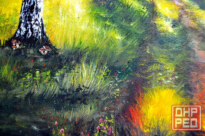 Купить картину "Березовая роща" живопись, 30*40 см, летний лес, пейзаж, весна Донецк - изображение 3