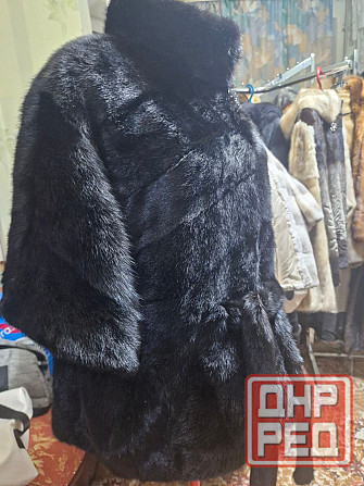 р.54-58 Норковая шубка жилетка летучка с пояском Макеевка - изображение 7