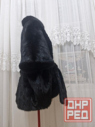 р.54-58 Норковая шубка жилетка летучка с пояском Макеевка - изображение 2