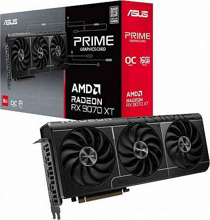 ASUS Prime Radeon RX 9070 XT OC Edition Graphics Card, AMD Slot Design Москва