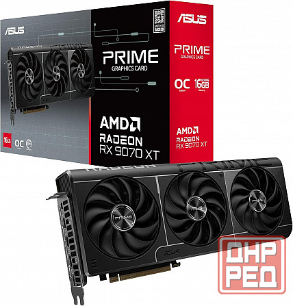 ASUS Prime Radeon RX 9070 XT OC Edition Graphics Card, AMD Slot Design Москва - изображение 1