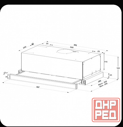 Продам вытяжку Monsher Laura 60 Noir Макеевка - изображение 2