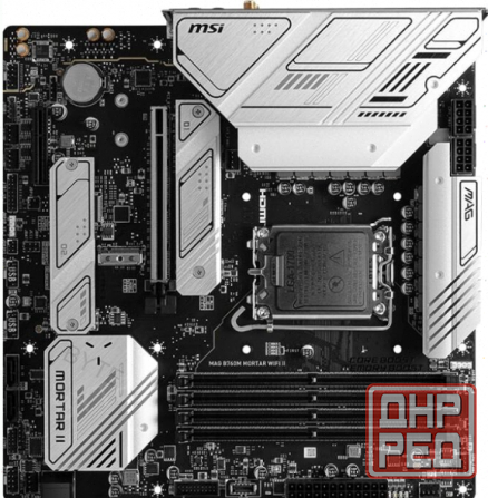 Материнская плата Msi Mag B760m Mortar Wifi Ii Matx Lga1700 4ddr5 Pci-Ex16 Pci-Ex4 3m.2 4sata3 Usb3. Макеевка - изображение 2