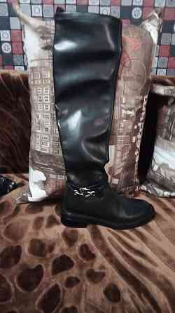 Продам осенние кожаные сапоги Донецк