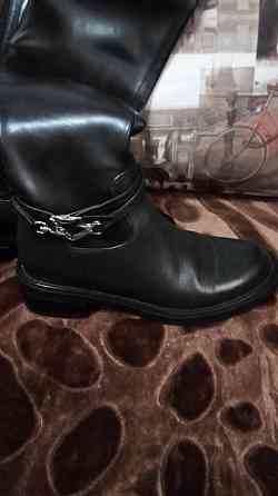 Продам осенние кожаные сапоги Донецк