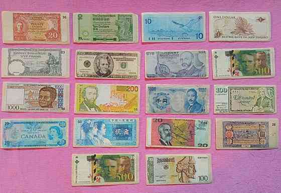 Наклейки деньги мира банкноты мира . Донецк