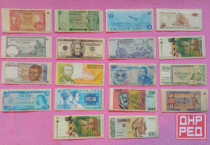Наклейки деньги мира банкноты мира . Донецк - изображение 1