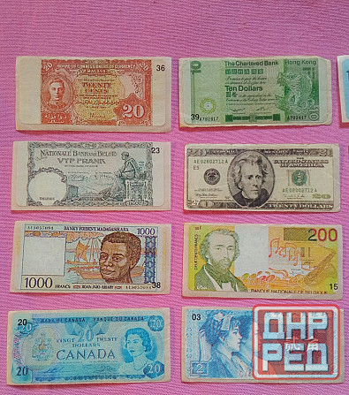 Наклейки деньги мира банкноты мира . Донецк - изображение 4