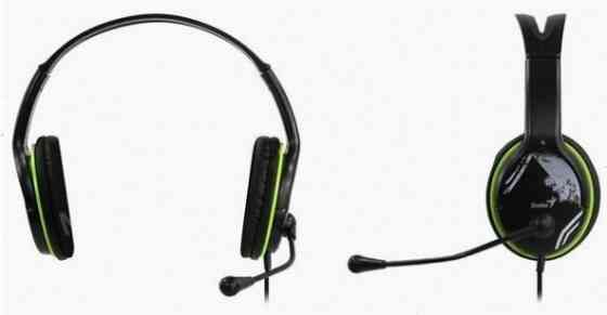 Компьютерная гарнитура Genius Hs-400a, черный/зеленый [арт-1837] Донецк