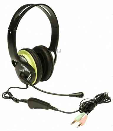 Компьютерная гарнитура Genius Hs-400a, черный/зеленый [арт-1837] Донецк