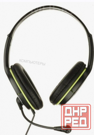 Компьютерная гарнитура Genius Hs-400a, черный/зеленый [арт-1837] Донецк - изображение 2
